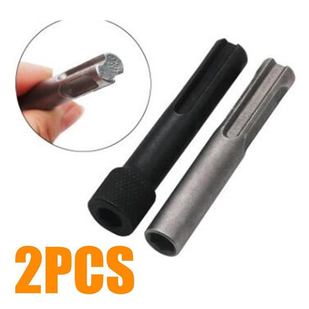 2X 1/4" Socket Driver Screwdriver Drill Bit Hex Shank Chuck Adaptor Set