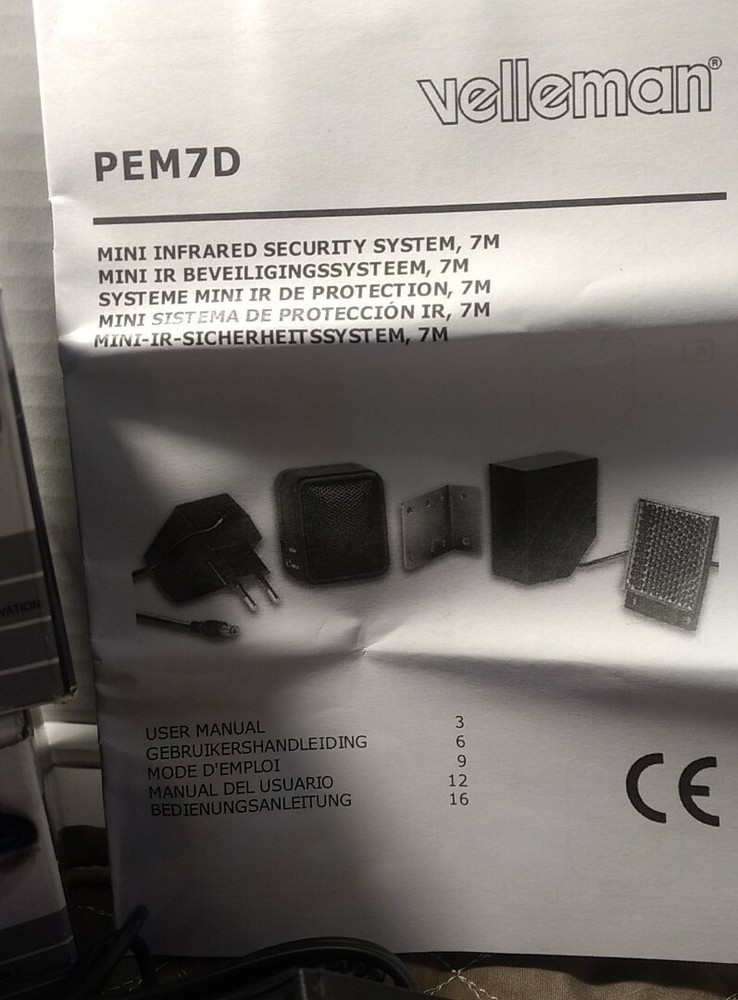 Velleman Security/CCTV mini infrared security system, 7M
