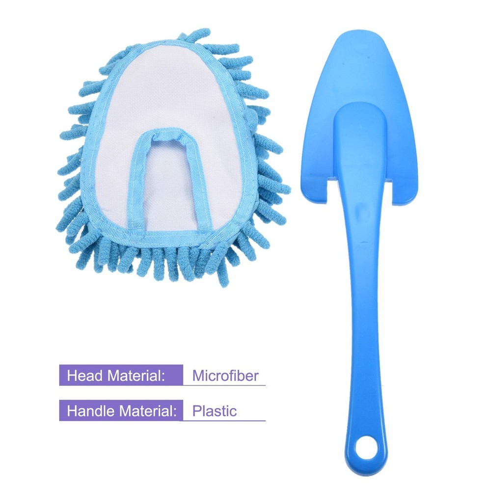 Microfiber Chenille Duster Washable Cleaning Brush Dusting Tool Blue