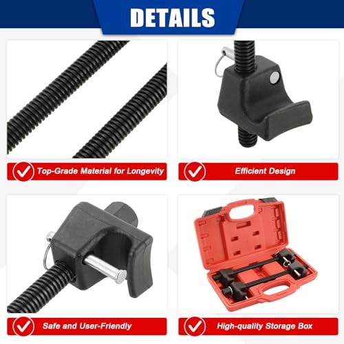 Macpherson Strut Spring Compressor, 2pcs Heavy Duty Coil Spring Compressor Red