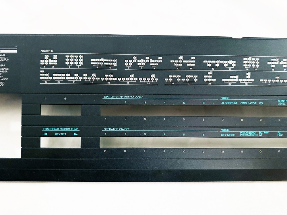 YAMAHA DX7 IIFD Original Top Side Frame Panel Unit. Great Condition !