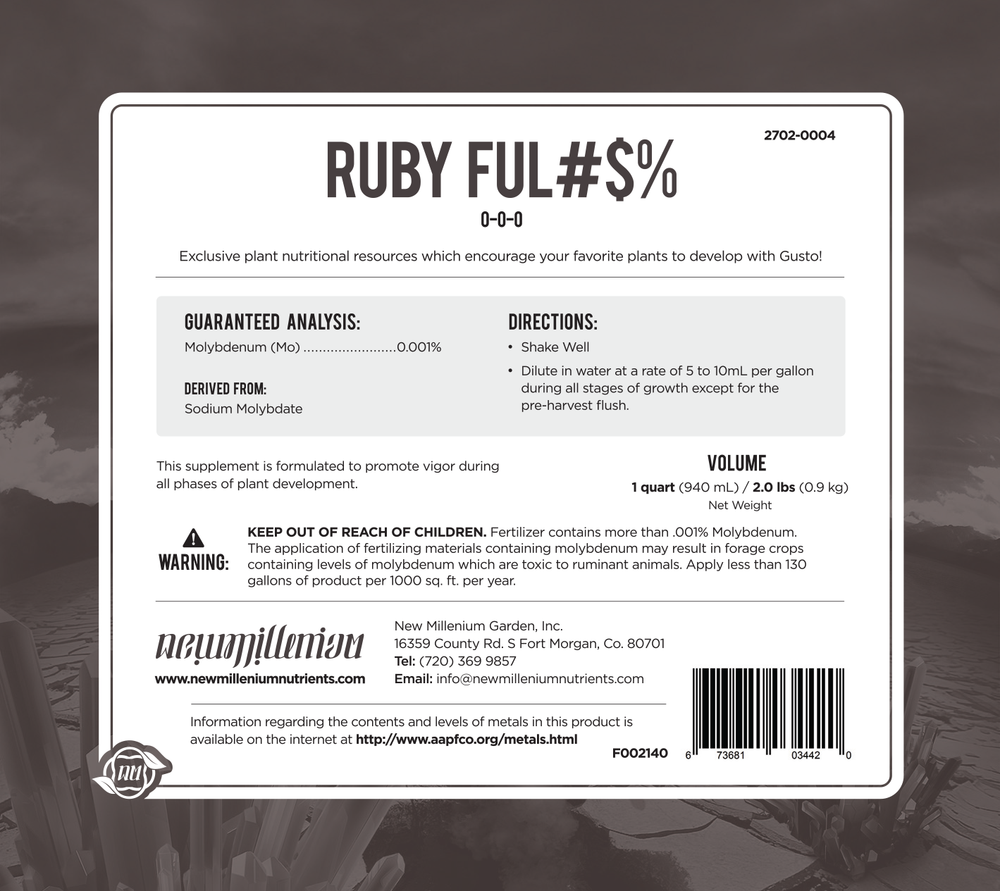 Ruby FUL#$% Molybdenum Fertilizer - 128 fl oz by New Millenium