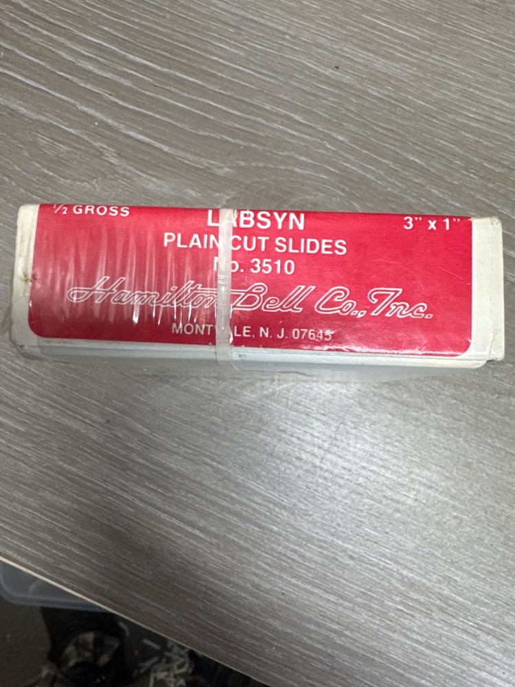 Hamilton Bell LabSyn Plain Microscope Slides 3x1 Inch 1/2 Gross Box New