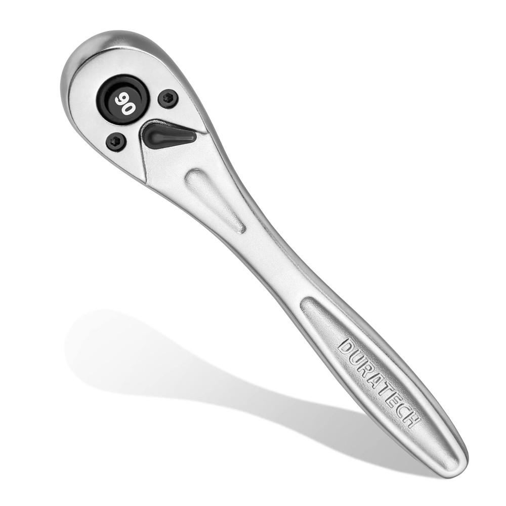 DURATECH 1/4 Ratchet Handle, 90-Tooth Socket Wrench, Reversible 1/4"