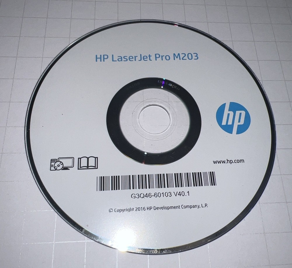 Hp LaserJet Pro M203 Printer Software Driver CD DVD only