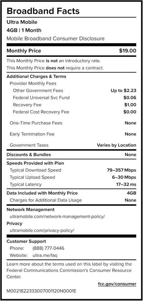 $19 No-Contract Plan with Unlimited Talk, Text & 4GB 5G LTE Data SIM Kit