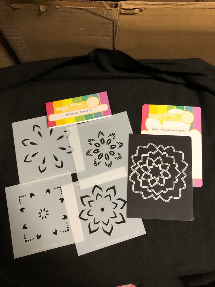 Waffle Flower Mandala stencil #420861