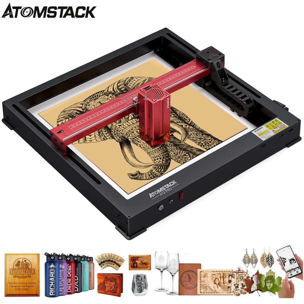 Refurbished ATOMSTACK A12 PRO 12W CNC Laser Engraver Installation Free GDTS