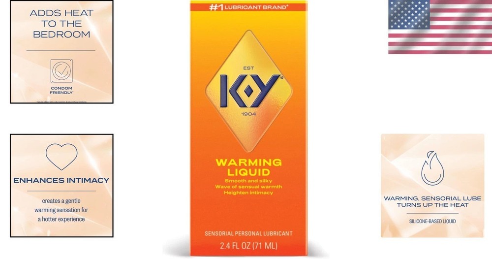 2.4 Fl Oz KY Warming Lube for Intimacy – Smooth, Silicone-Based & Discreet
