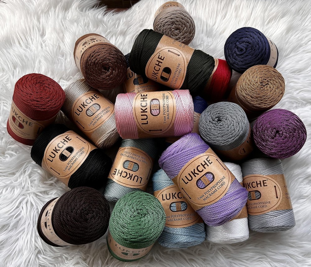 3mm Premium Polyester Macrame Cord 147 Yards 100% Polypropylene Premium Macra...