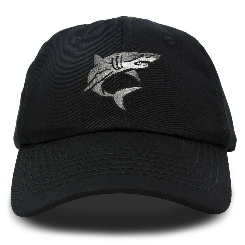 DALIX Shark Hat Embroidered Baseball Cap Great White