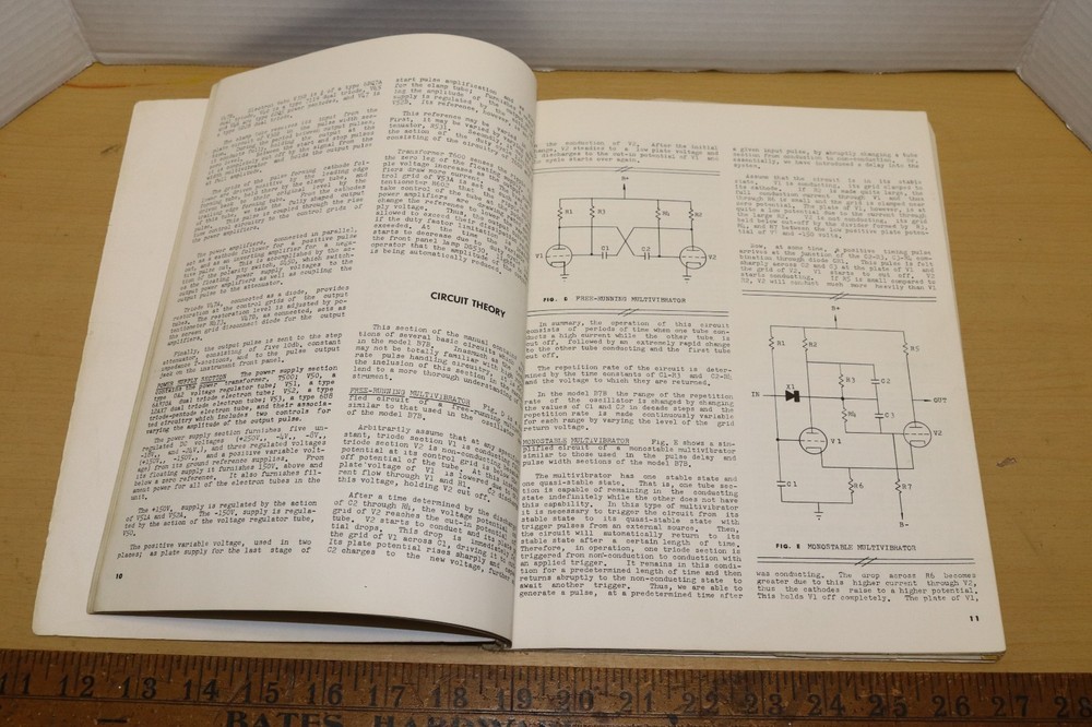 RUTHERFORD ELECTRONICS - PULSE GENERATOR MODEL B7B - USER/TECH MANUAL W/FOLDOUTs