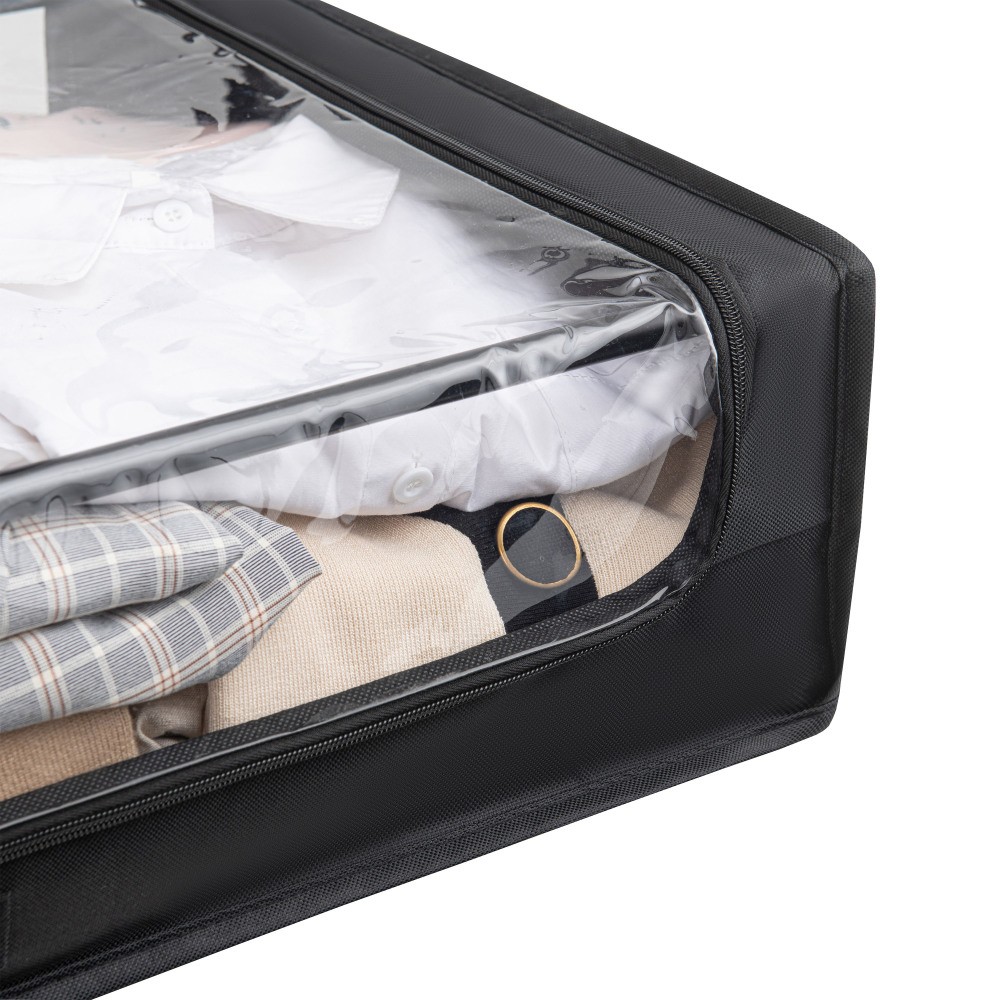 Bed Rolling Storage Container with Transparent Cover Versatile Space Saving