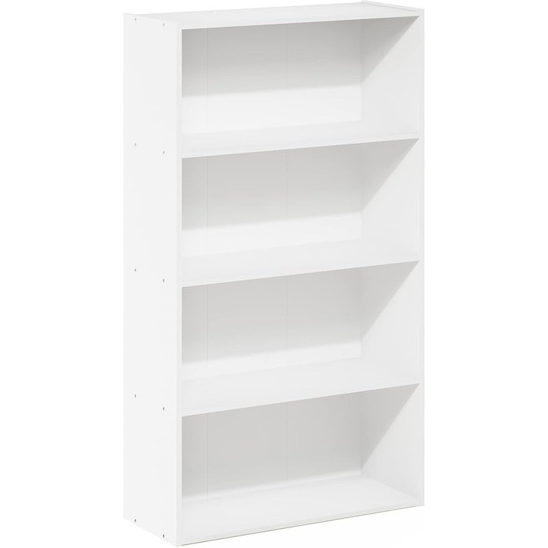 4-Tier Storage Shelf Durable Wood Easy Assembly Space Saving Sturdy Organizer US