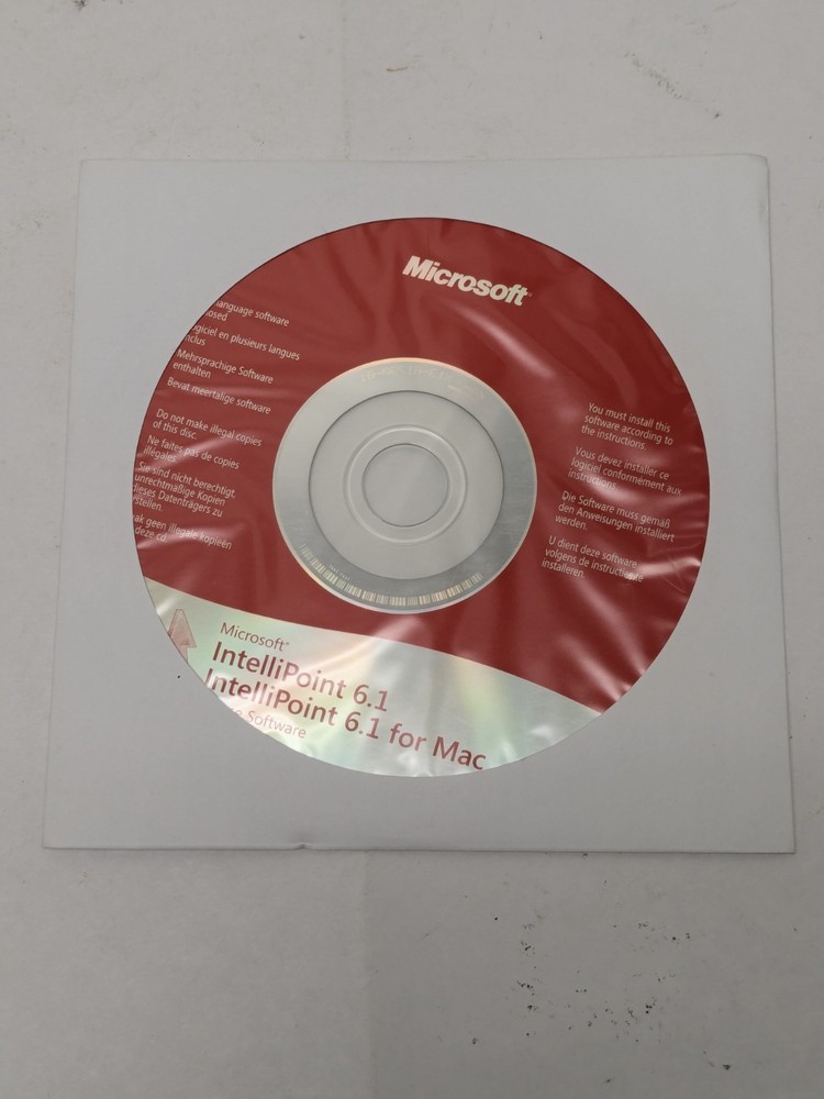 Microsoft IntelliPoint 6.1 / IntelliPoint 6.1 for Mac Software CD Disc