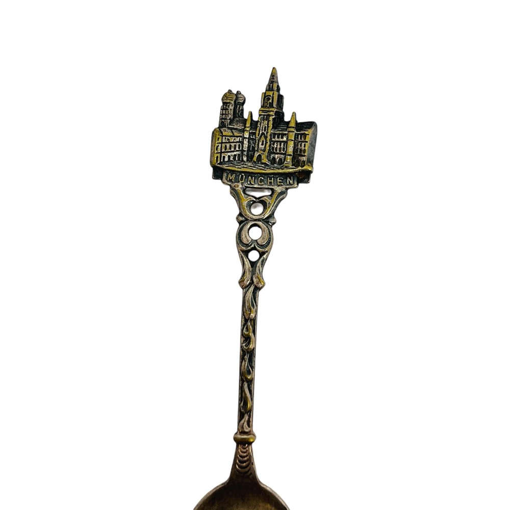 Vintage Versilbert Munchen Silver Plated Souvenir Spoon with Stein