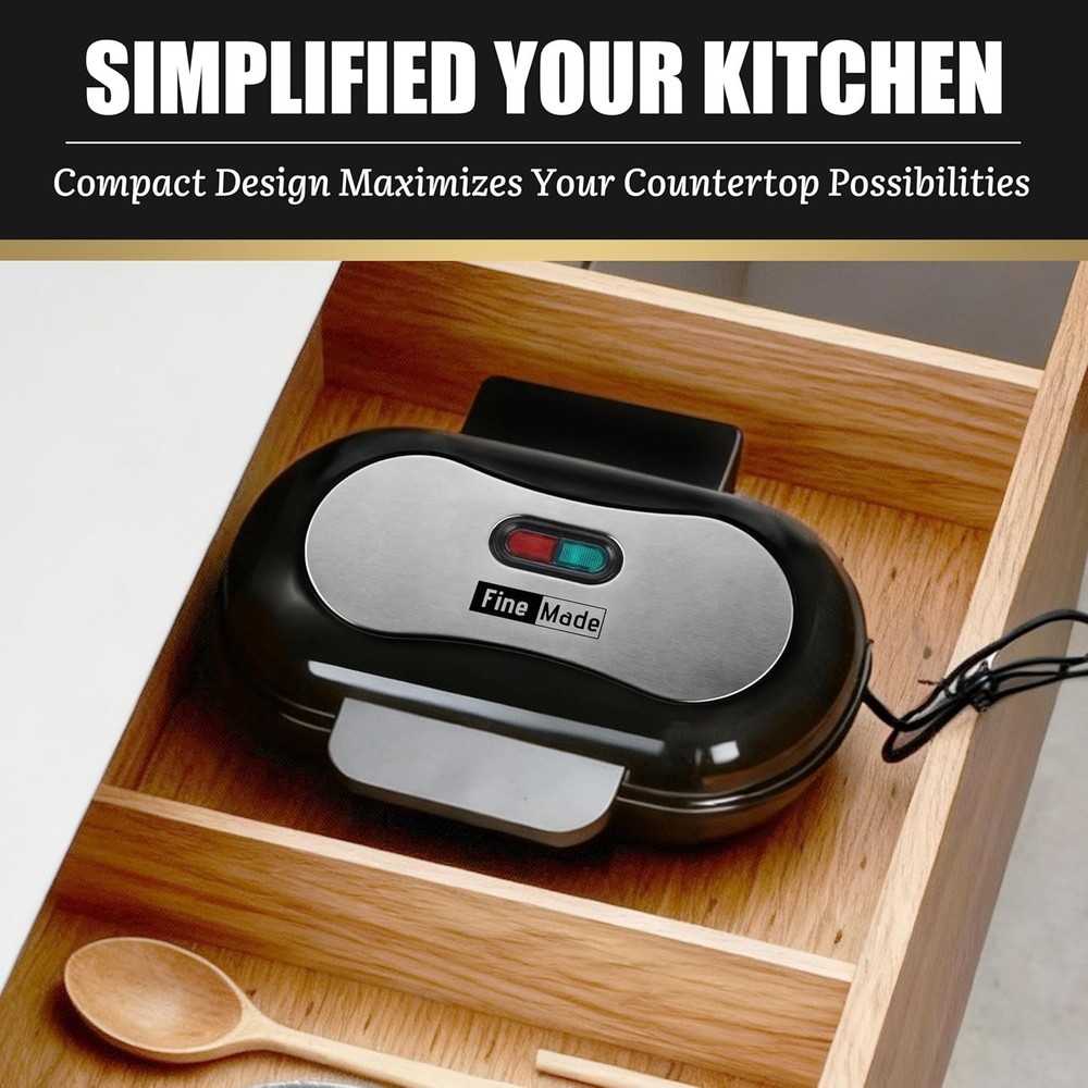 Electric Double Omelette Maker with Non-Stick Coating - Quick Breakfast Solution