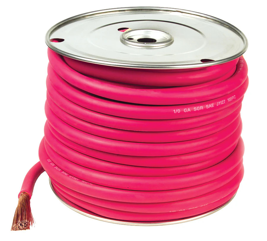 Bulk Battery Cable - Color: Red - Style: Battery Components