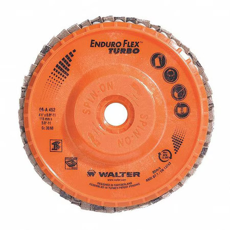 Walter Surface Technologies 06A452 Flap Disc, Coarse, Grit 36/60