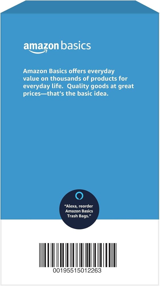 Amazon Basics Multipurpose Drawstring Trash Bags, 30 Gallon Capacity, Tear Resis
