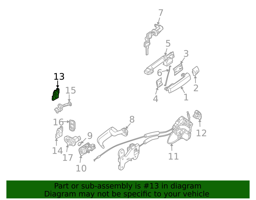 Genuine Nissan Upper Hinge 80400-ZJ00A