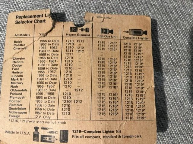 Yankee 12V Cigarette Lighter Element