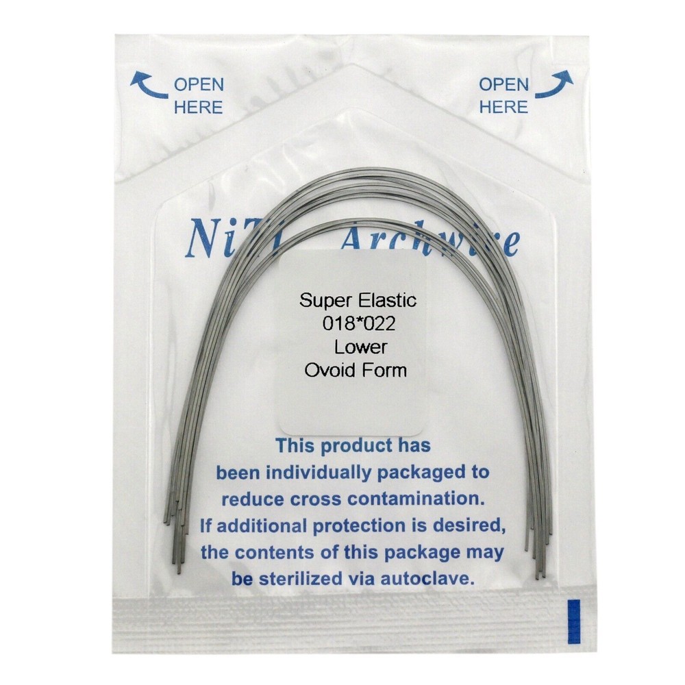 10 pcs/Pack Dental Orthodontic Super Elastic Niti Arch Wire Rectangular Nature