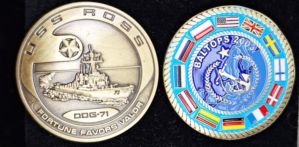 DDG-71 USS ROSS BALTOPS 2003 - Navy Challenge Coin
