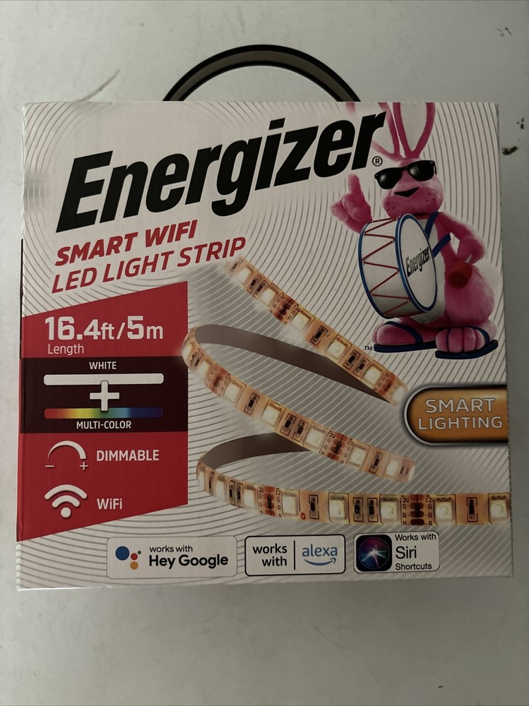 Energizer Connect Smart Multicolor+ White  LED Light Strip, 16.4 Feet