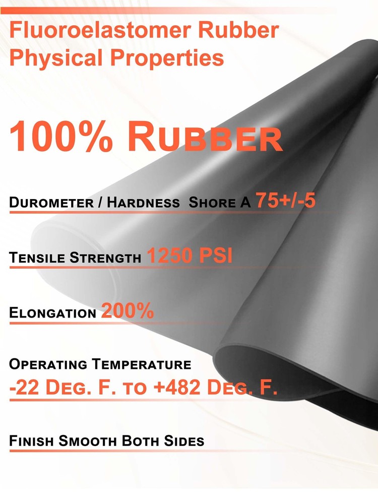 118”x40”x1/8” Rubber Sheet Roll Solid Neoprene Rubber Flooring Roll High Temp...