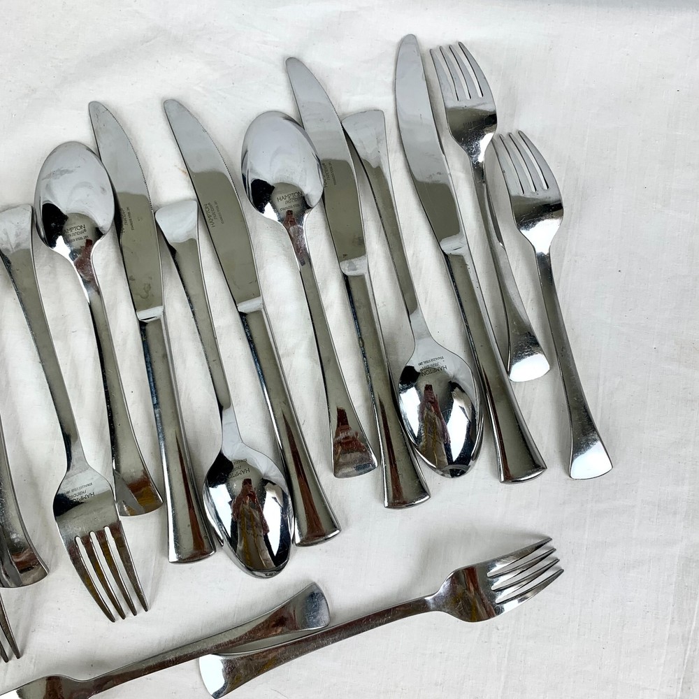 Hampton Scandia Stainless Steel Flatware Four 5 pc Settings Excellent Condition