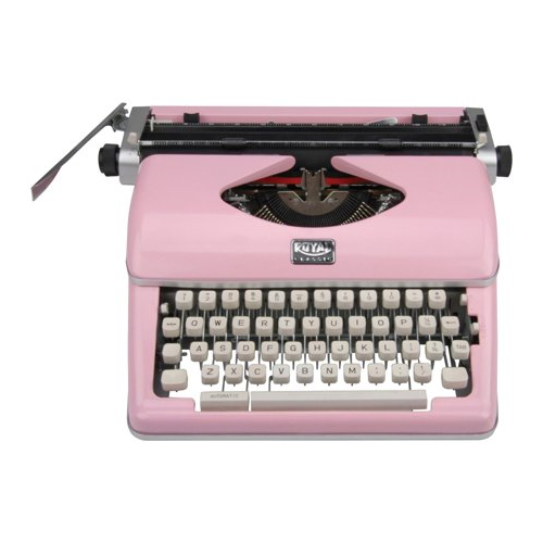 Royal Classic Manual Typewriter Pink
