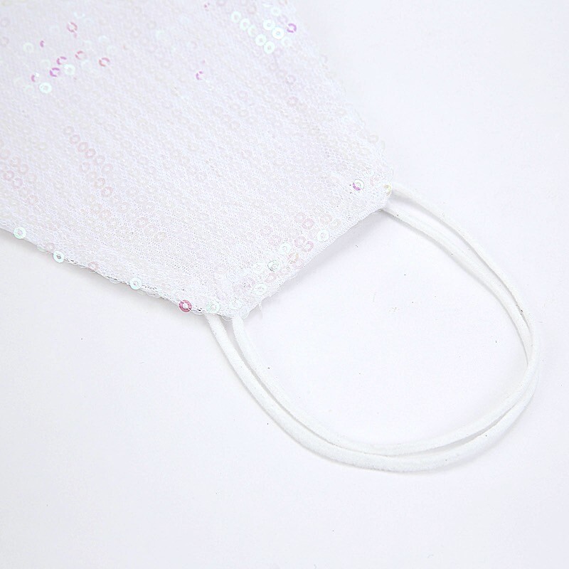 5 FACE MASKS Sequined Cotton Breathable Earloop PPE Safety Protective Covers