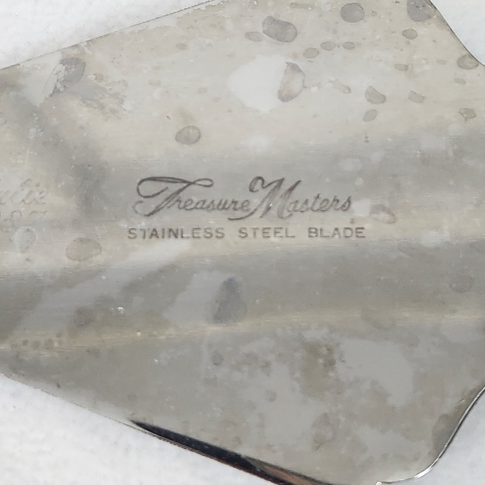 Treasure Masters Engraved Scrolls Wedding Cake Server Spatula Stainless JAPAN