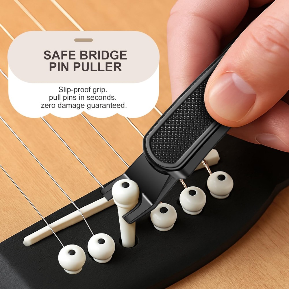 Guitar String Winder, String Cutter, Bridge Pin Puller, Professional 3-in-1 T...