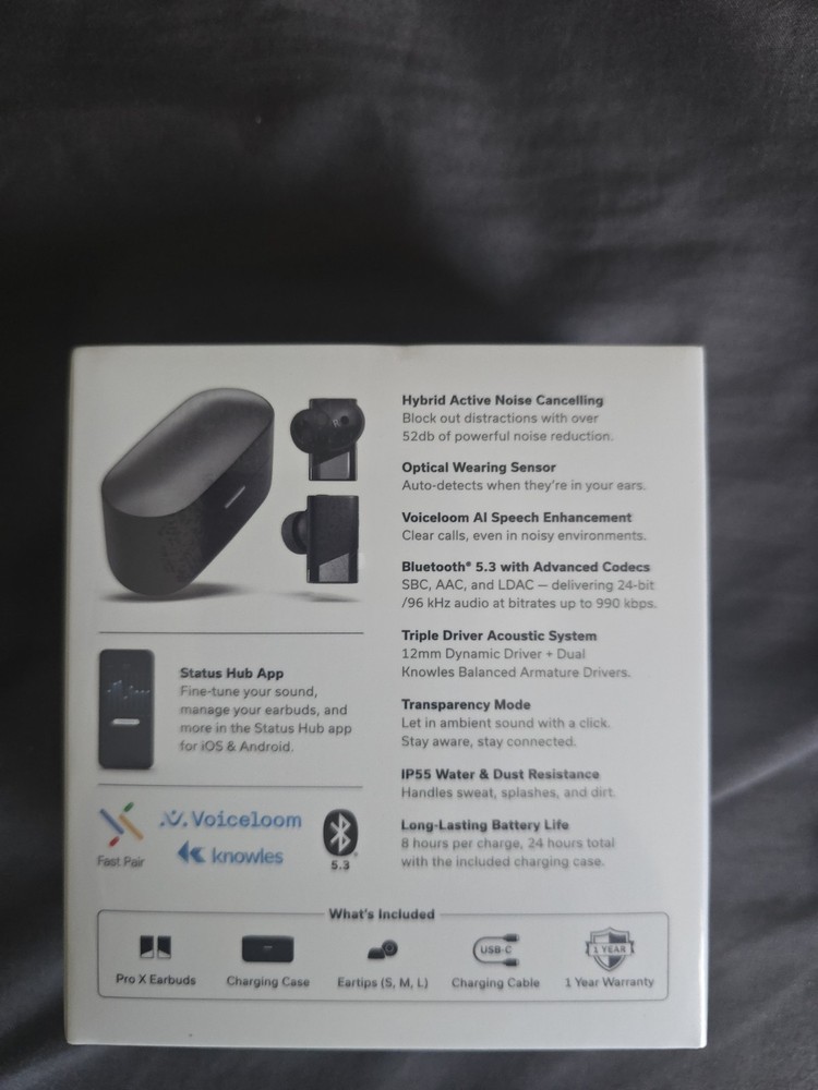 Status Pro x Wireless Earbuds (Black Alloy)