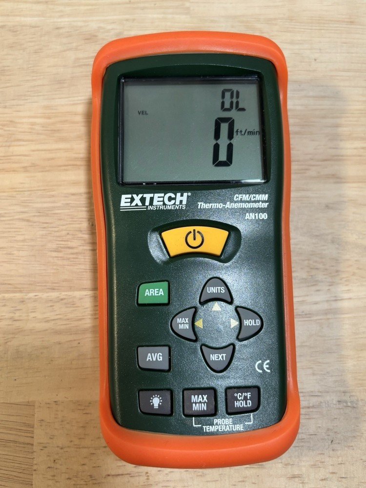 ⭐️Extech AN100⭐️Vane Anemometer with Backlight, Temp, Hold, Max/Min⭐️Working⭐️
