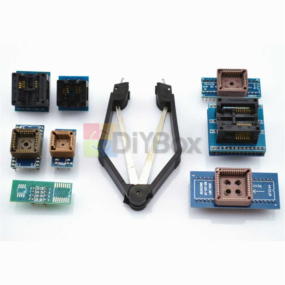 8 Programmer Adapters Sockets Kit with IC Extractor for TL866II Plus