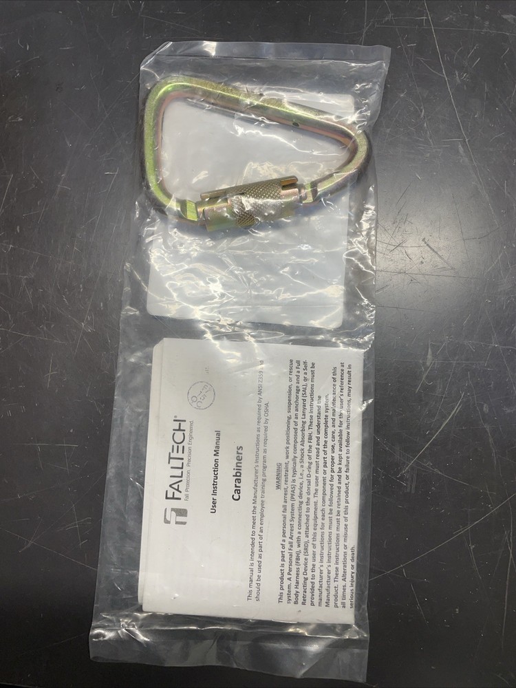 FallTech 8450 Self-Locking Carabiner; Medium Steel