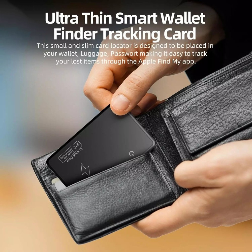 Bluetooth Wireless Charging Smart Card Tracker Ultra-Thin ABS Wallet Tracker