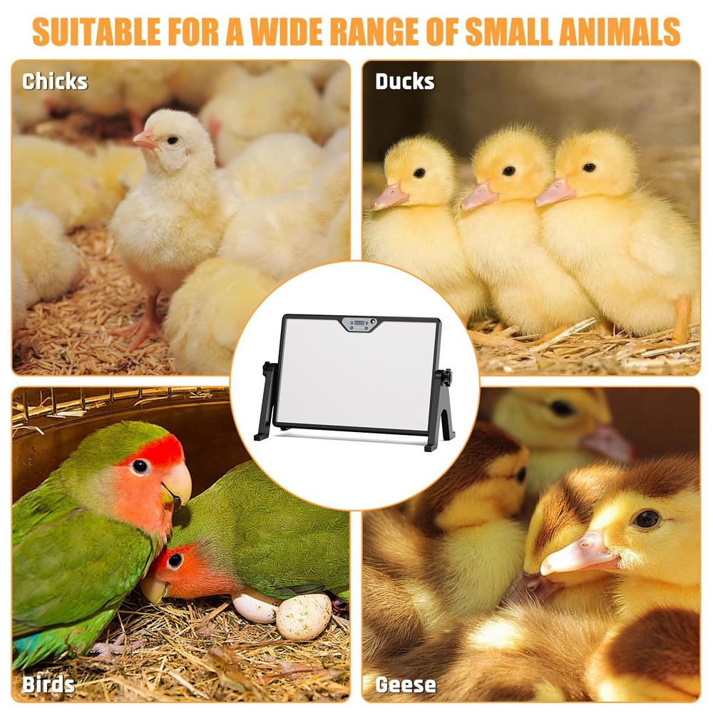 Brooder Plate for Chicks with Temp Control and Display,Dual-Sided Chicken Coo...