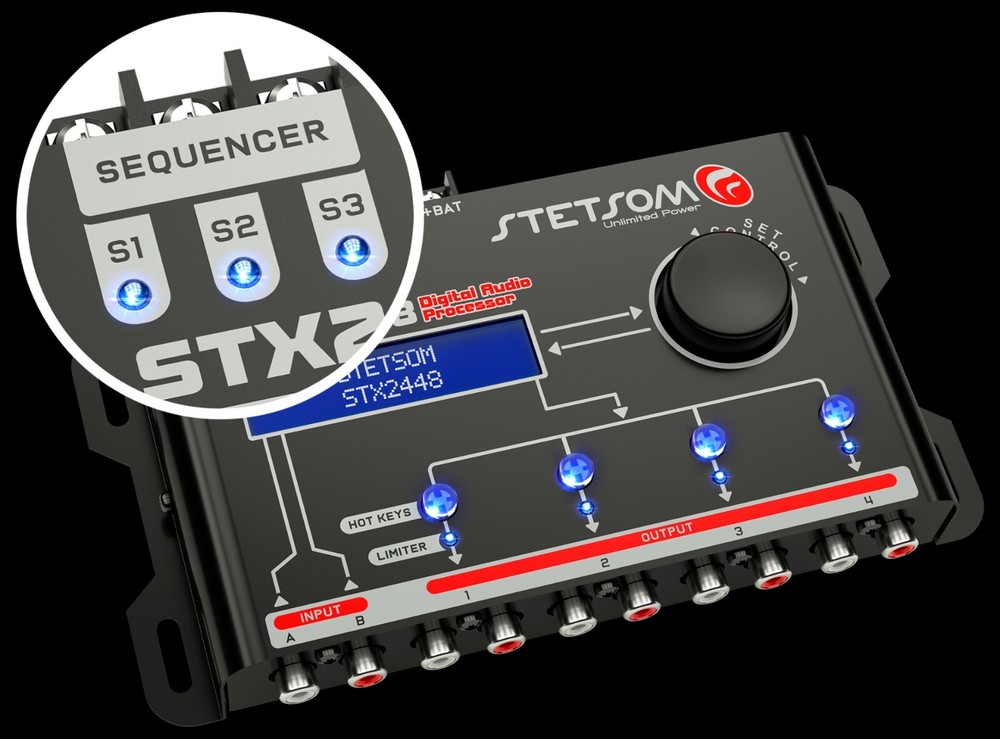 Stetsom STX2448/DSP Crossover 4 Channel Digital Audio Processor/Fast Shipping