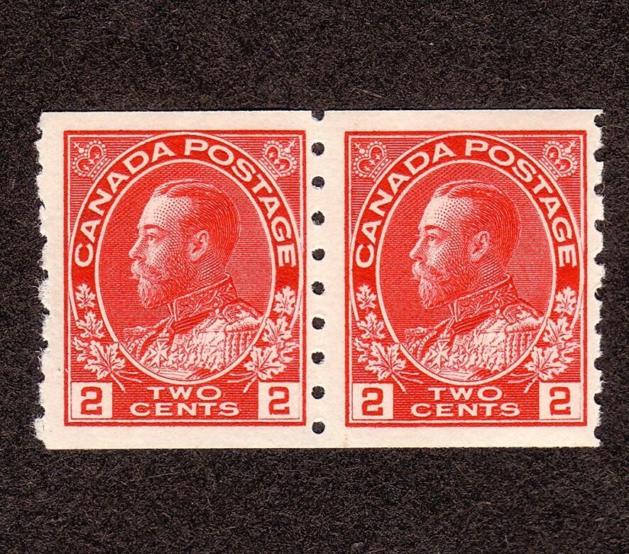 Canada 1912, Scott 127 pair, Mint Never Hinged.