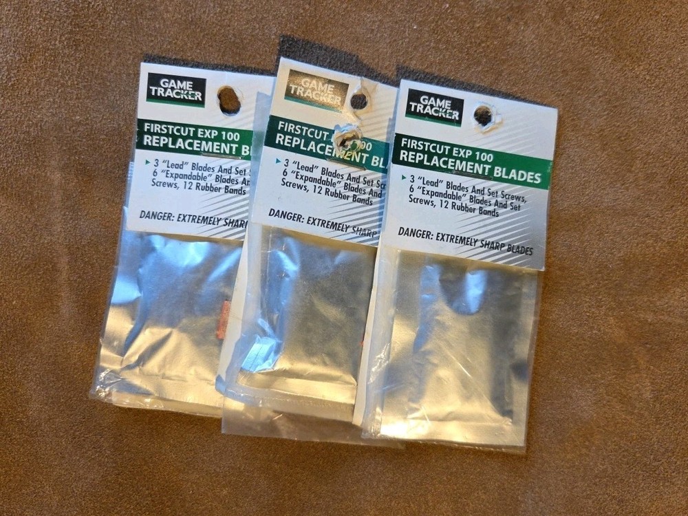 New Game Tracker FirstCut EXP 100  Broadhead Replacement Blade Kit - 3 Packs