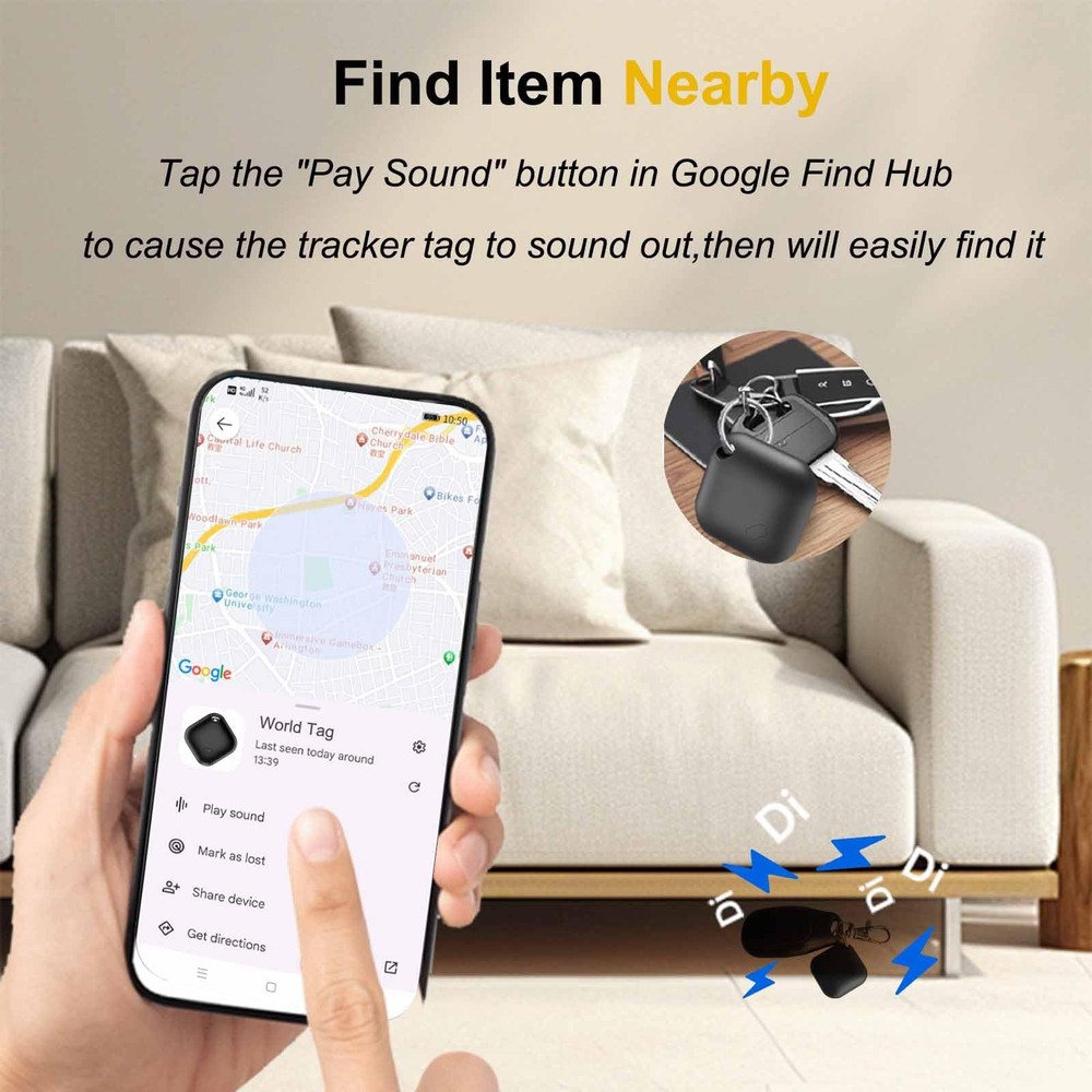 Android air Tags-2 Pack,Air Tag for Android,Google Certified Android Tracker ...
