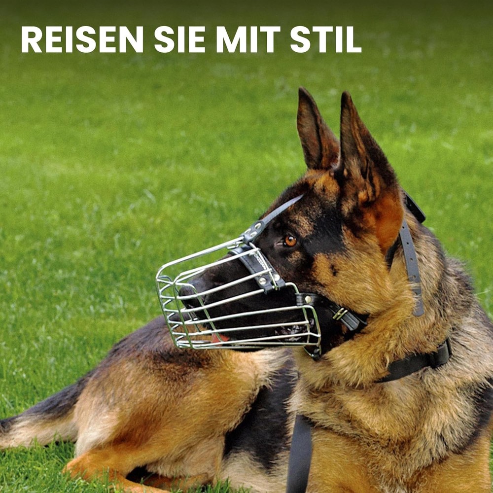 Wire Dog Muzzle German Shepherd Medium Large Dogs Adjustable Durable Metal