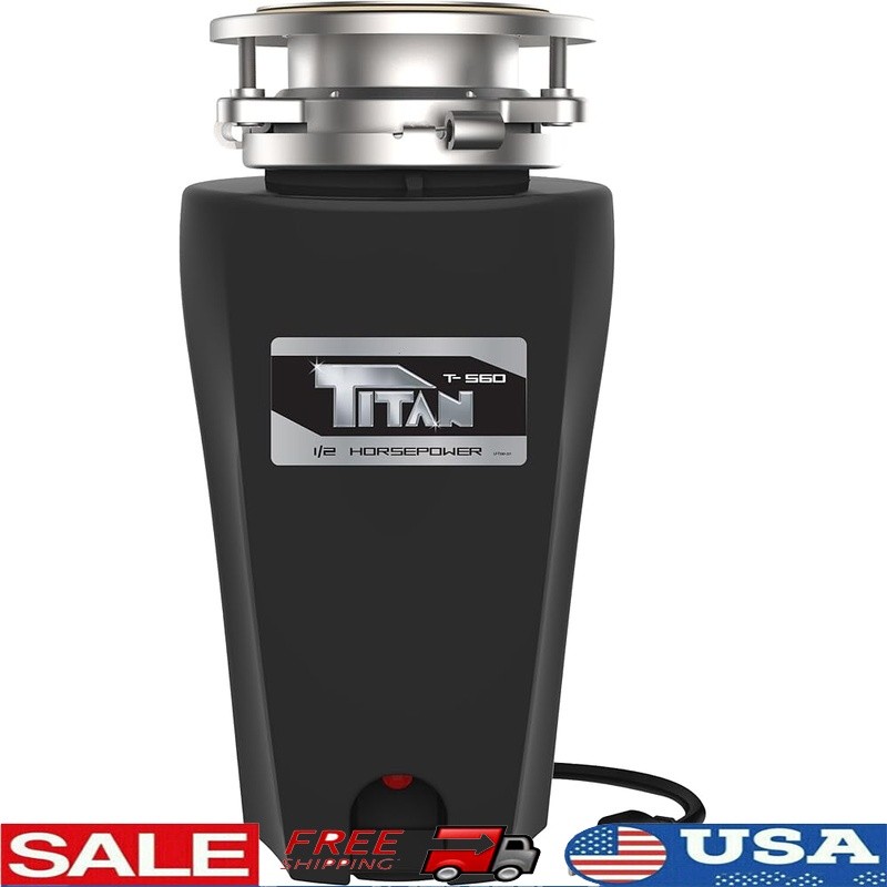 1/2HP Continuous Feed Garbage Disposal 2600RPM Quiet Operation 3-Bolt Mount New