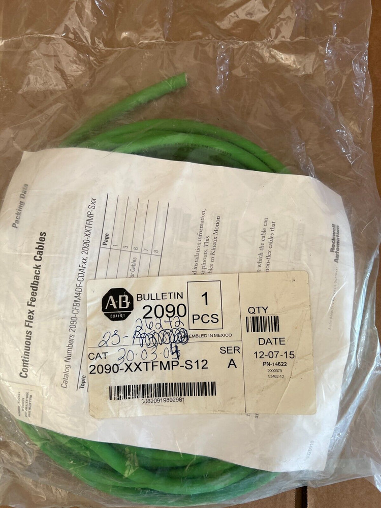 ALLEN BRADLEY 2090-XXTFMP-S12, CONTINUOUS FLEX FEEDBACK CABLE. MAKE OFFER!