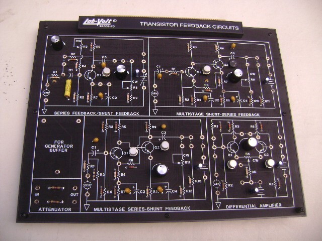 LabVolt 91008-20 Transistor Feedback Circuits Electronics Educational Board