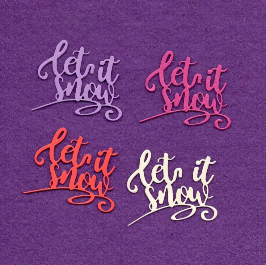 LET IT SNOW  # 9 die cuts scrapbook cards